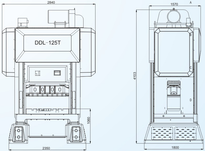 DDL-125T閉式雙點(diǎn)高速精密沖床